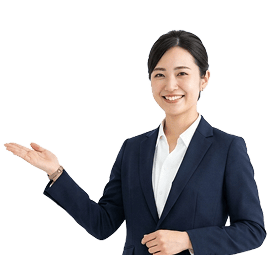 案内する女性